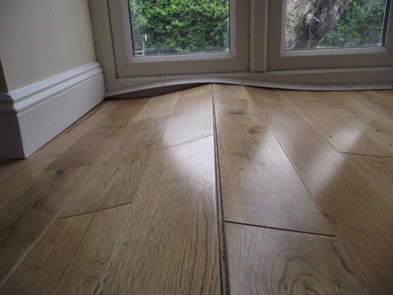 Warped wooden floor