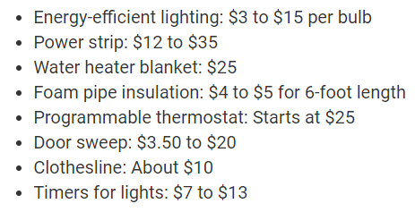 list of energy efficient home upgrades