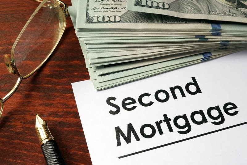 Second mortgage written on a piece of paper
