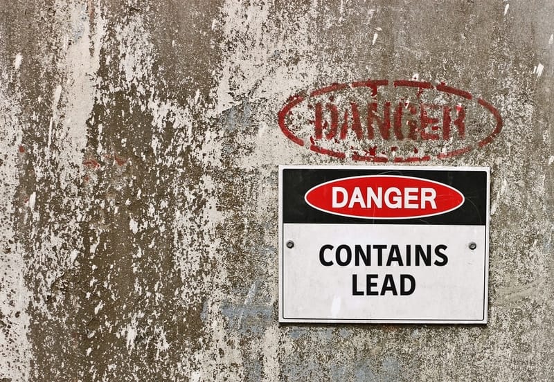 Lead Paint Disclosure on a wall